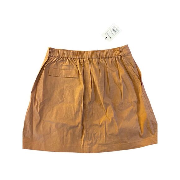 NWT theory women’s stitched pocket elastic adjustable waist, pink melon skirt S/ - Picture 3 of 5